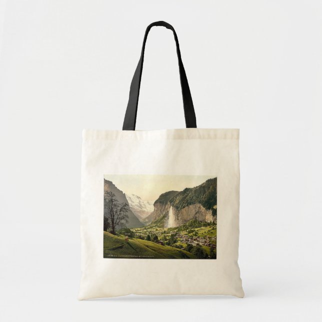 Tote Bag Vallée de Lauterbrunnen avec Staubbach, Bernese (Devant)
