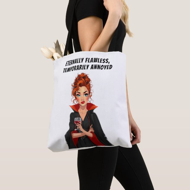 Tote Bag Vampire éternel sans faute Ms Sass (De près)