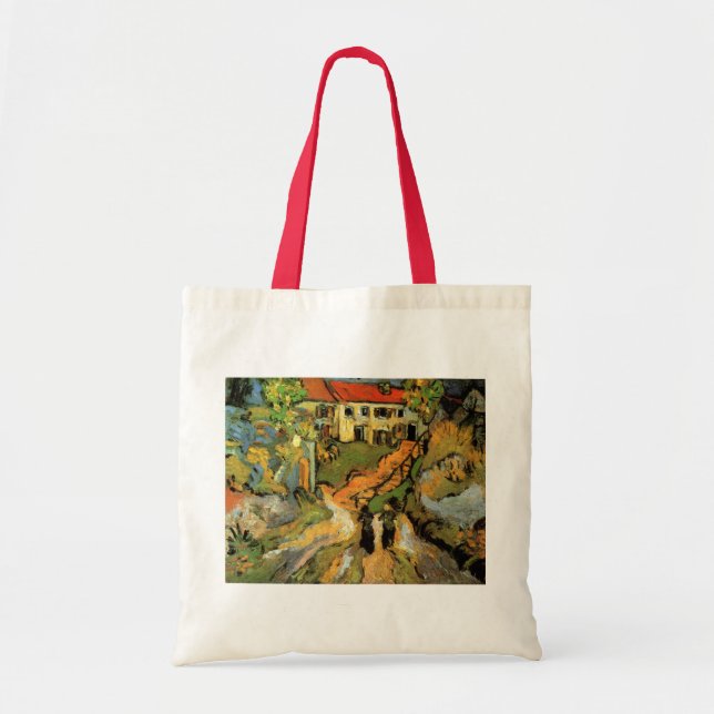 Tote Bag Van Gogh Village Street et Steps Auvers, Figures (Devant)