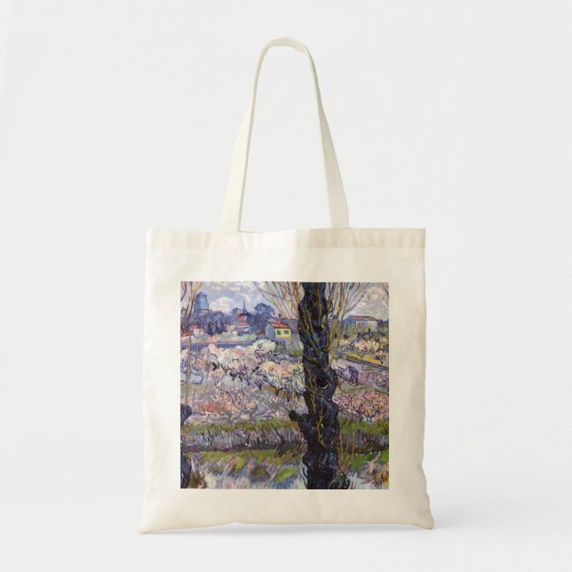 Tote Bag Van Gogh Vue Arles Jardin Fleuri (Devant)