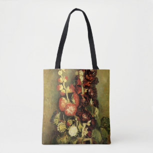 Tote Bag Vase aux roses trémières par Vincent van Gogh