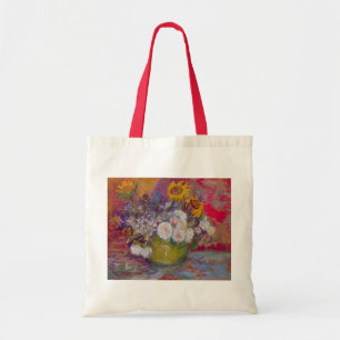 Tote Bag Vase avec tournesols et roses de Vincent van Gogh