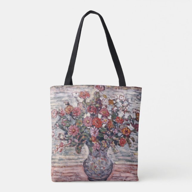 Tote Bag Vase de fleurs, Zinnias de Maurice Prendergast (Dos)