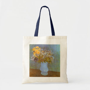 Tote Bag Vase de Vincent van Gogh avec lilas, marguerites,