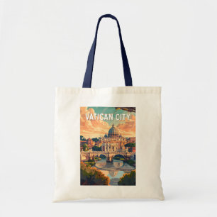 Tote Bag Vatican City Travel Art Vintage