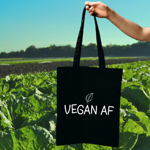 Tote Bag Vegan AF, feuille minimaliste