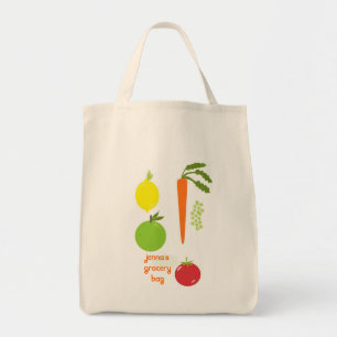 Tote Bag Végétal Thème Réutilisable Épicerie Fourre-tout