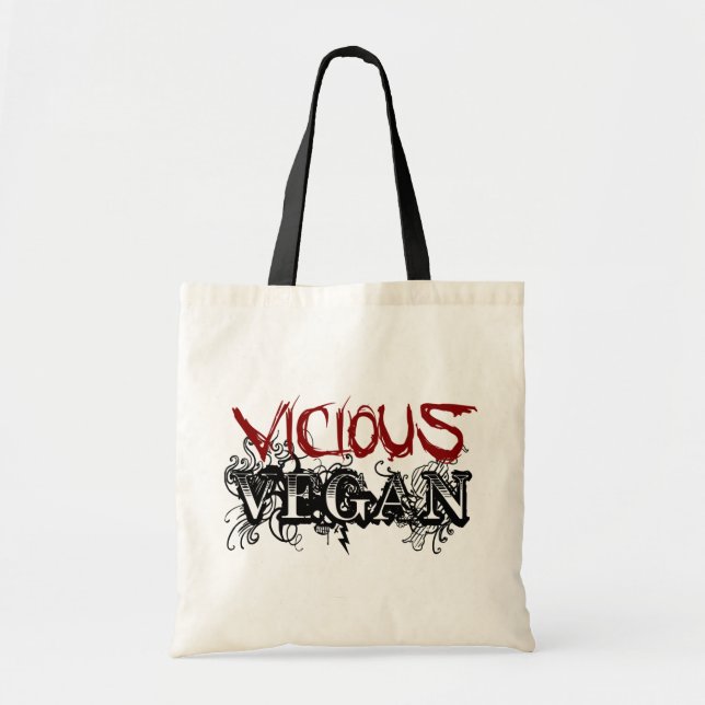 Tote Bag Végétalien méchant (Devant)