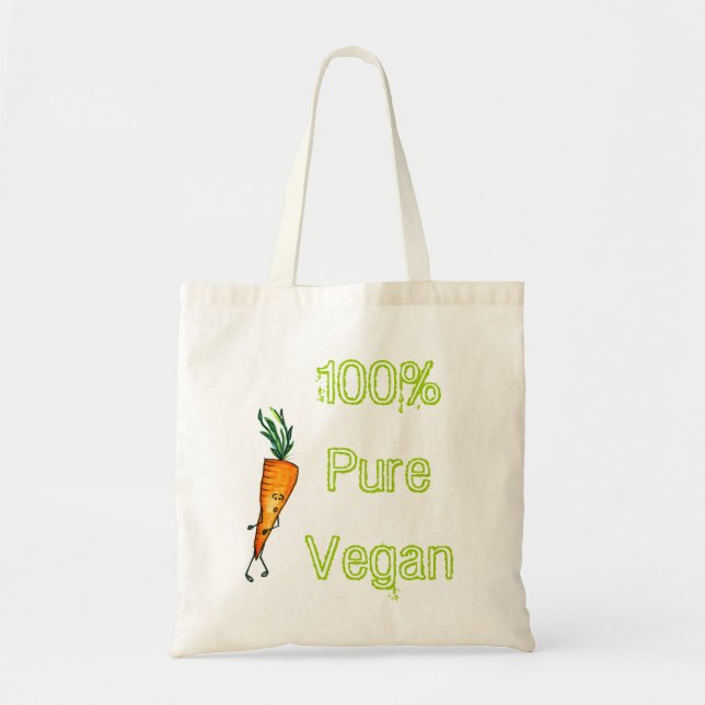 Tote Bag végétalien pur de 100% - carotte (Devant)