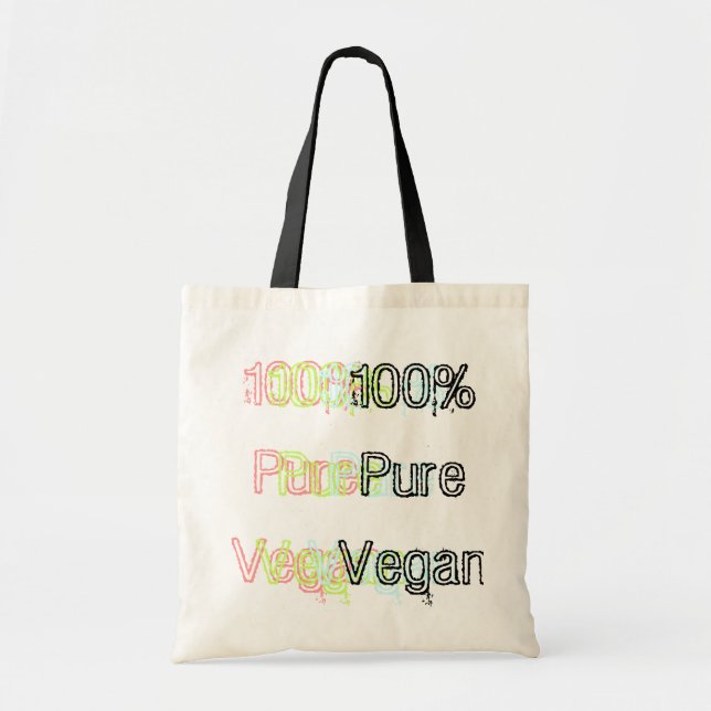 Tote Bag Végétalien pur de 100% - coloré (Devant)