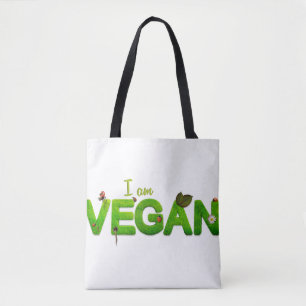 Tote Bag Végétarien Aimer Vegan Enregistrer Animaux Veg Man