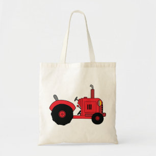 Tote Bag Véhicule tracteur de ferme rouge