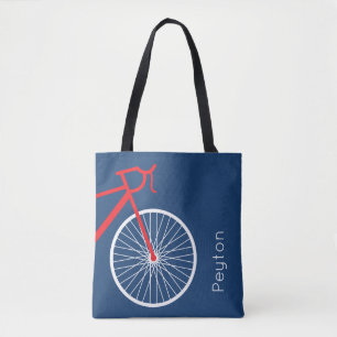 Tote Bag Vélo rouge et blanc