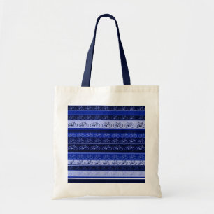 Tote Bag vélos à rayures