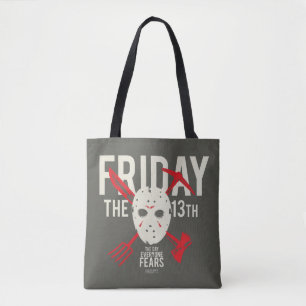 Tote Bag Vendredi 13   Armes - Masque de hockey
