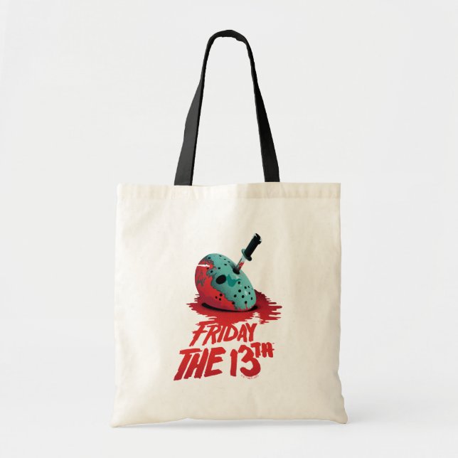 Tote Bag Vendredi 13 | Couteau à travers Masque de hockey b (Devant)