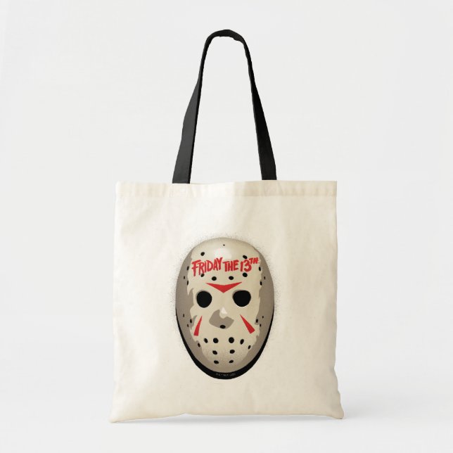Tote Bag Vendredi 13 | Graphique de masque de hockey (Devant)