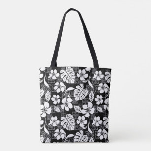 TOTE BAG VENDREDI ALOHA (NOIR & GRIS)