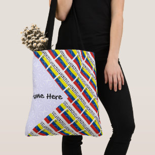 Tote Bag Venezuela Drapeau Vénézuélien Personnalisé Nom 