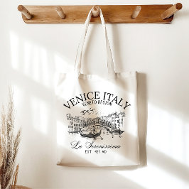 Tote Bag Venice Italy, Beautiful Vintage Landscape