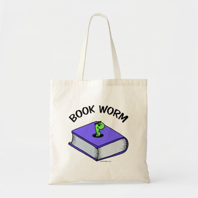 Tote Bag Ver de livre (Devant)