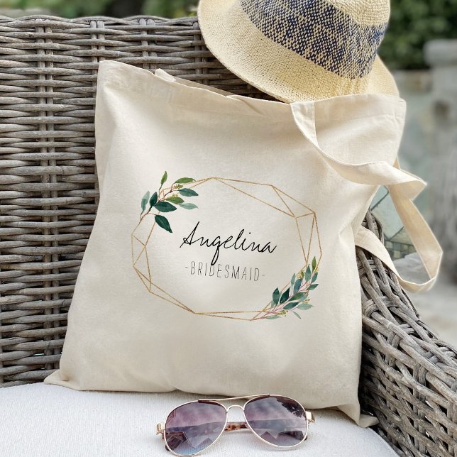 Tote Bag Verdure & or cadre géométrique mariage faveur (Créateur téléchargé)