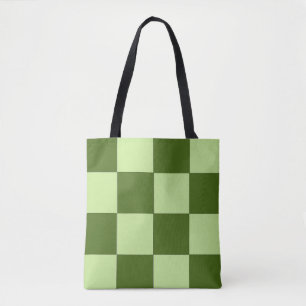 Tote Bag Vérificateurs vert foncé et vert clair