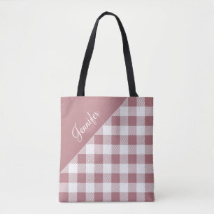 Tote Bag Vérification Rose Personnalisée