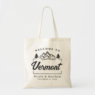 Tote Bag Vermont Mariage Bienvenue minimaliste Élégant