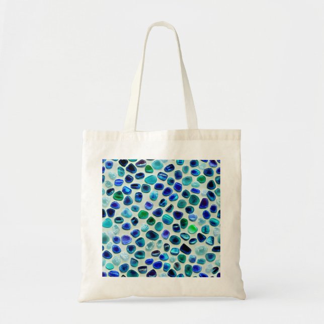 Tote Bag Verre bleu et vert vif (Devant)