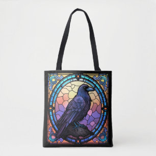 Tote Bag Verre Éffrayant Raven