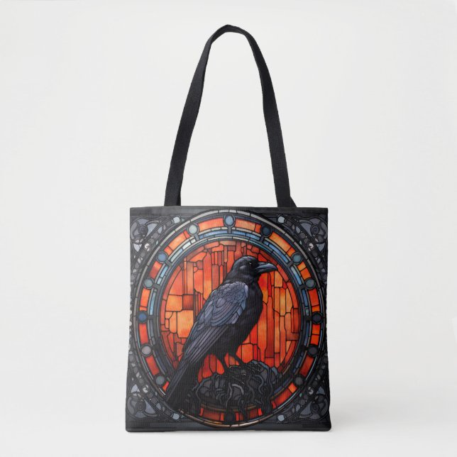 Tote Bag Verre Éffrayant Raven (Devant)