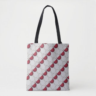 Tote Bag Verre rouge Vins Merlot Vins Imprimer Fourre-tout