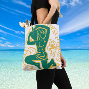 Tote Bag Verseau Signe du zodiaque sur un