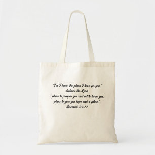 Tote Bag Verset Bible Personnalisé Et Poisson Chrétien