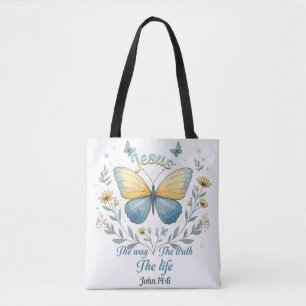 Tote Bag Verset biblique chrétienne inspirant