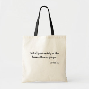 Tote Bag Verset biblique d'encouragement