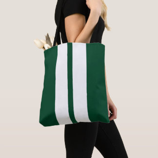 Tote Bag Vert de course britannique classique 🏁 Bandes de