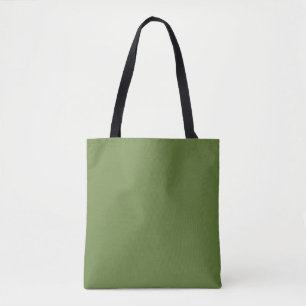 Tote Bag Vert de thym uni de couleur solide