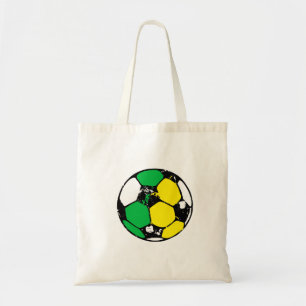 Tote Bag Vert et ballon de football d'or