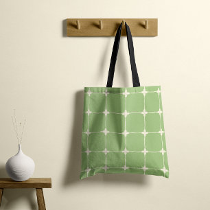 Tote Bag Vert Sauge Grille Naturelle