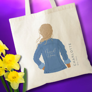 Tote Bag Veste en denim dessinée à la main Demoiselle d'hon