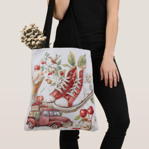 Tote Bag Veste en jean Sweet Summer Cherries
