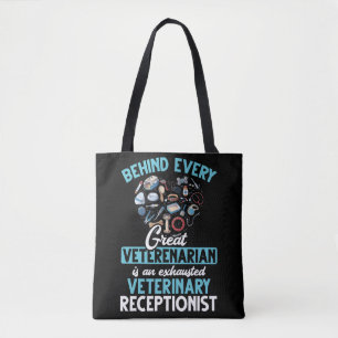 Tote Bag Vétérinaire Réceptionniste Animal Vétérinaire