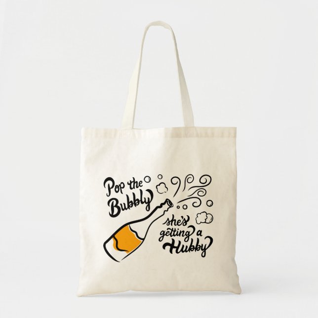 Tote Bag Veuve avant vaches : Champagne Bachelorette (Devant)