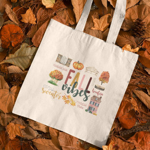 Tote Bag Vibes Automne Favoris Automne Rustique Aquarelle