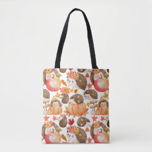 Tote Bag Vibes d'automne Motif Porcupine