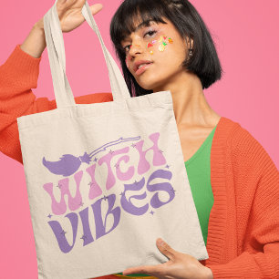 Tote Bag Vibes de sorcière Halloween Magique Broom