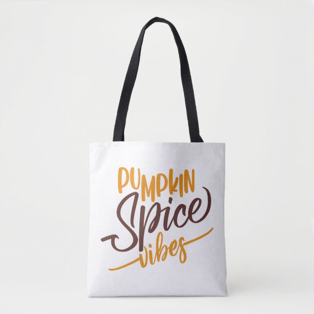 Tote Bag Vibes d'épices citrouilles (Devant)