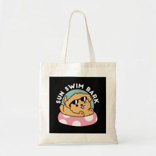Tote Bag Vibes d'été Chien - Chiot flottant avec lunettes d